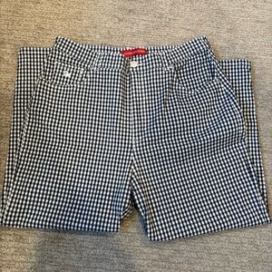 Vintage Gloria Vanderbilt Black Gingham Capri Pants - Size 14